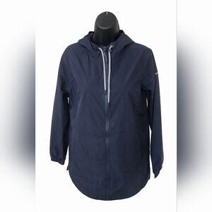 Batela Sea Style Navy Hooded Rain Jacket | EU 38 (US Small)